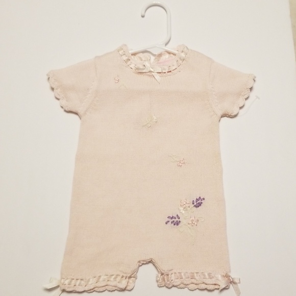 Little Newcomers Pink one piece with ribbon - Picture 1 of 6